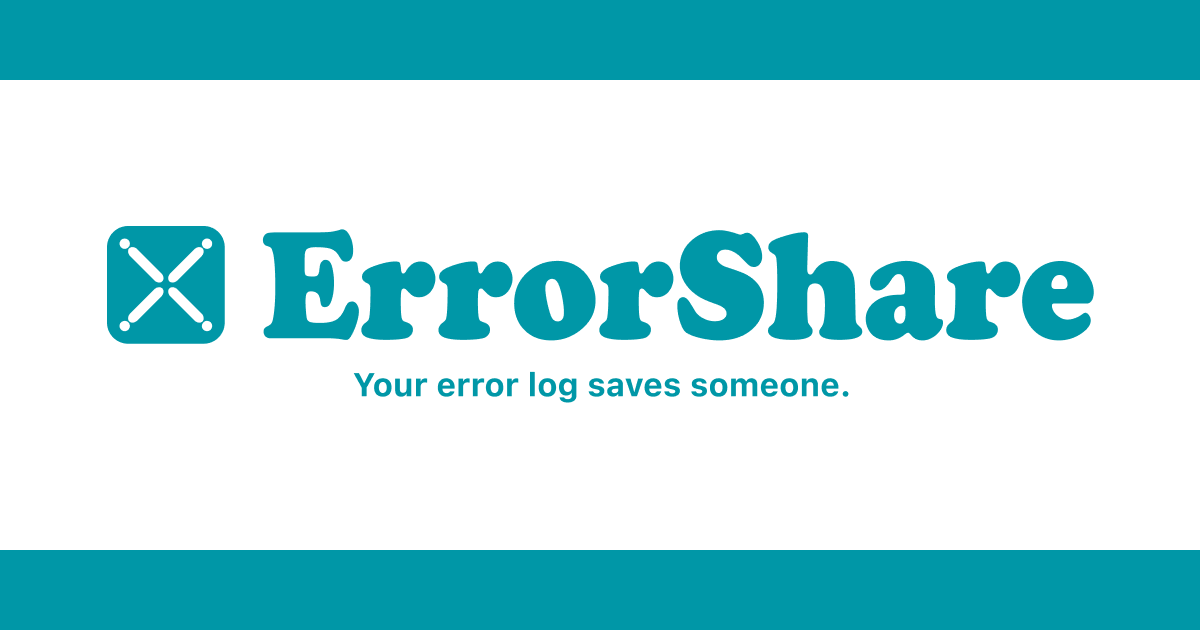 ErrorShare | A service to share errors in system development